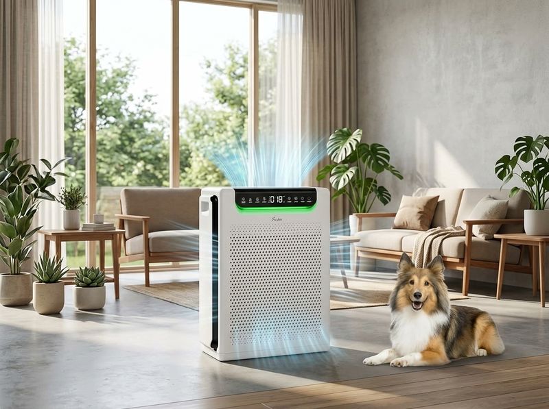 MATONC air purifier controlled from a phone app and onboard panel